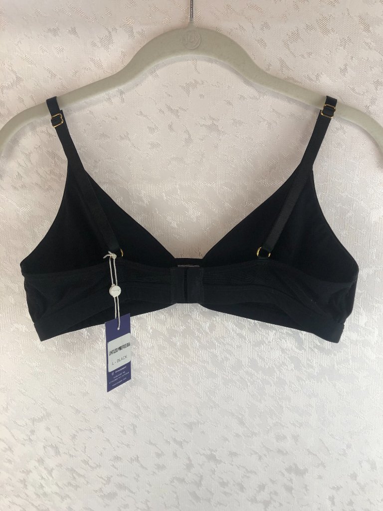 Pepper Black Wire-Free Bra Mesh Panel Comfort Lift Bra Size L (38aa 38a 38b) Nwt — image 3 of 8